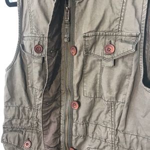 Abercrombie Green Military Utility Vest